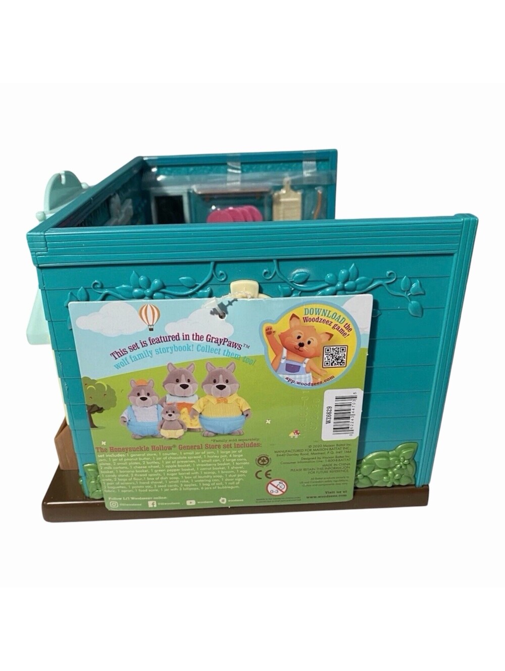 Li'l Woodzeez Honeysuckle Hollow General Store Playset WZ6629 Teal Toy Shop NIB - Picture 5 of 10